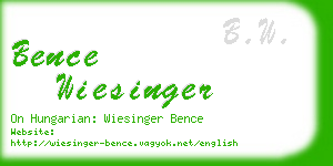 bence wiesinger business card